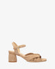 Heeled camel suede sandals