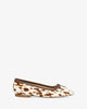 Sabrinas rasas em pele com estampado cowhide