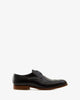 Herrenschuhe im oxford-stil aus hochwertigem- schwarzen leder