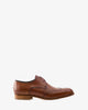 Herrenschuhe im oxford-stil aus hochwertigem- mahagonifarbenen leder