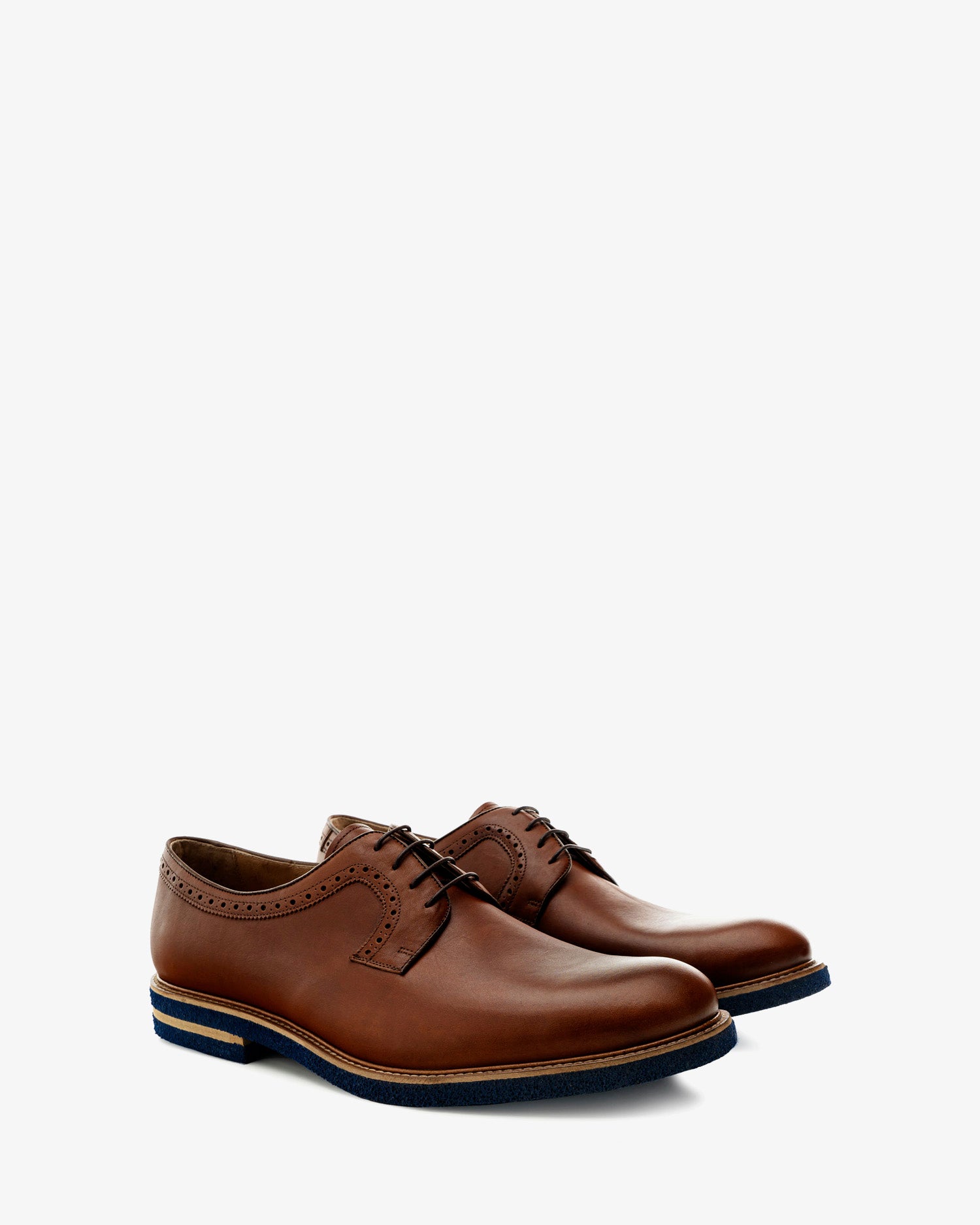 Zapato estilo oxford en cuero caoba