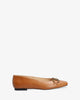 Ballerinas aus braunem leder