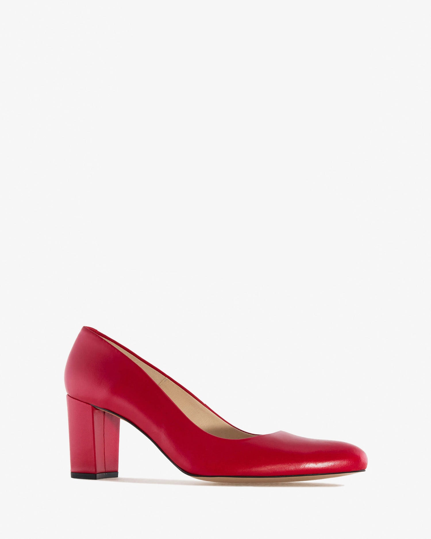 Décolleté in pelle rossa