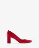 Heeled shoes in red leather