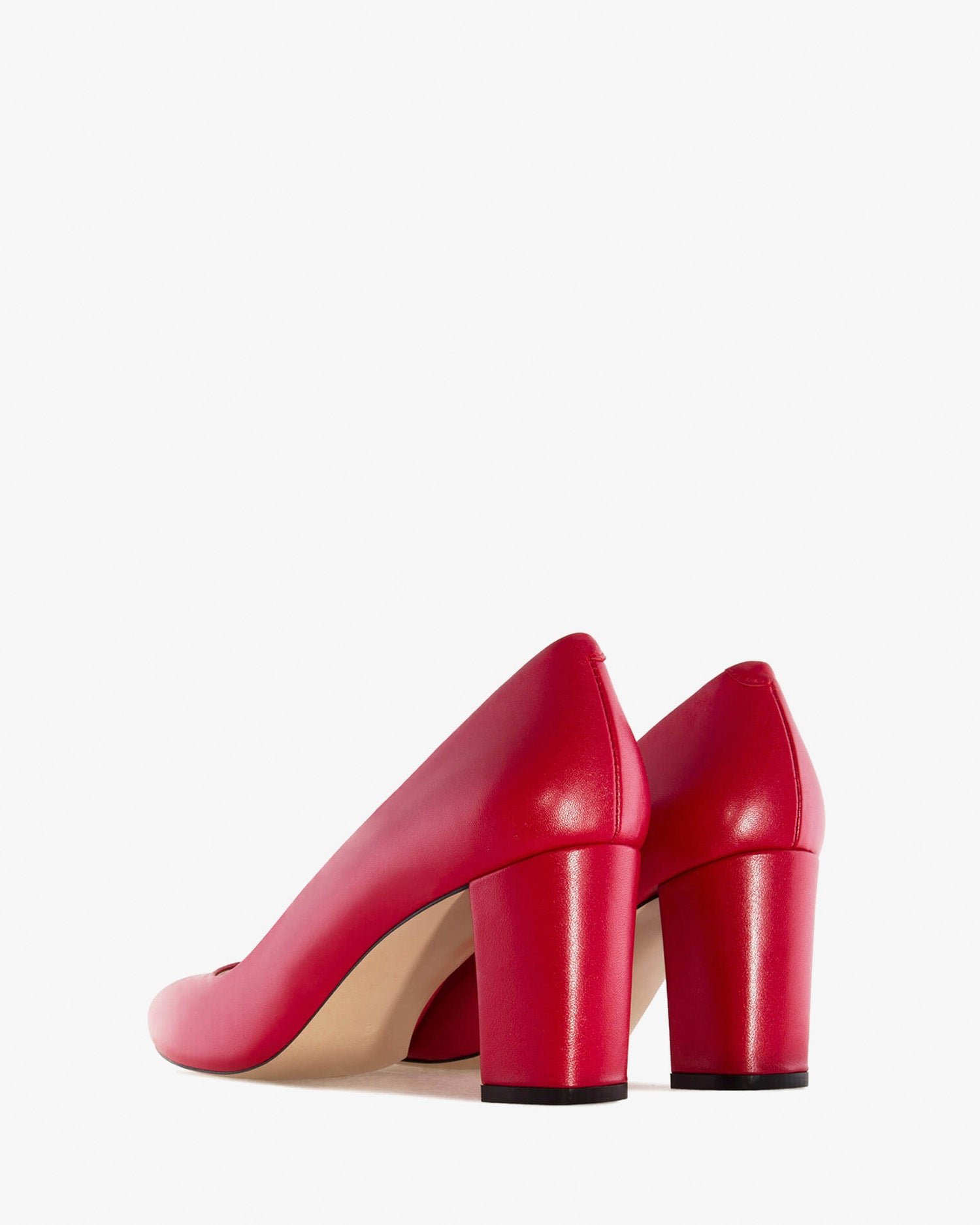 Décolleté in pelle rossa