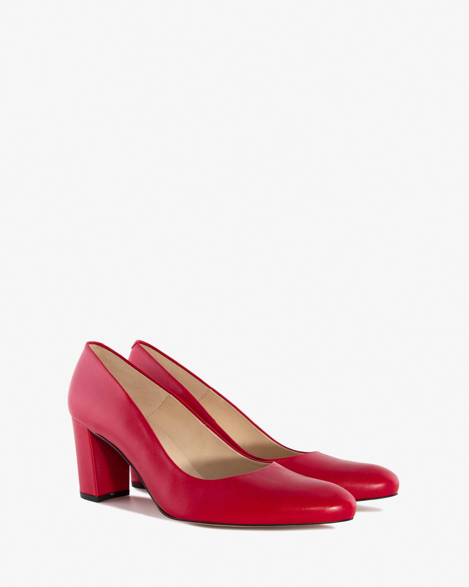 Décolleté in pelle rossa