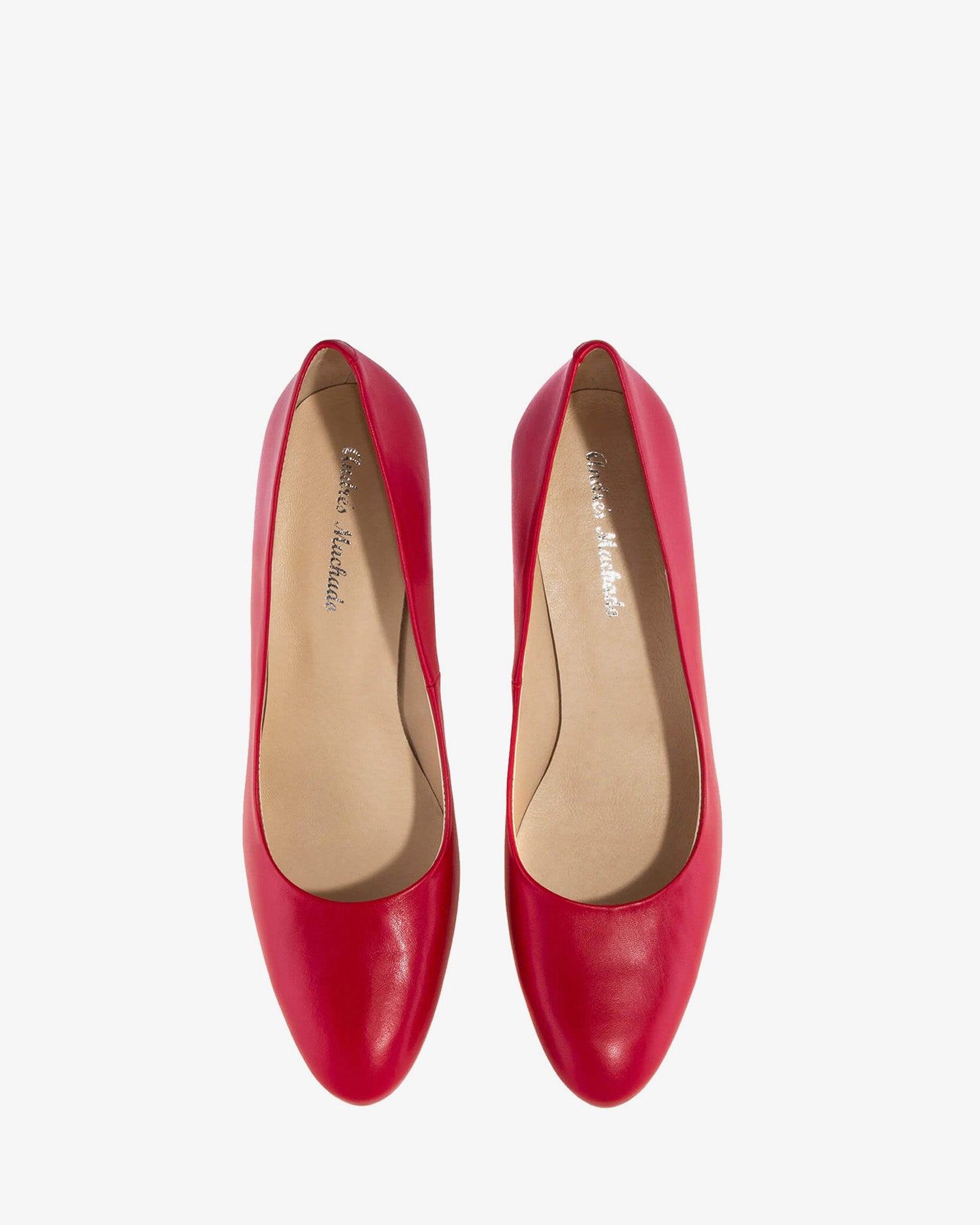 Décolleté in pelle rossa
