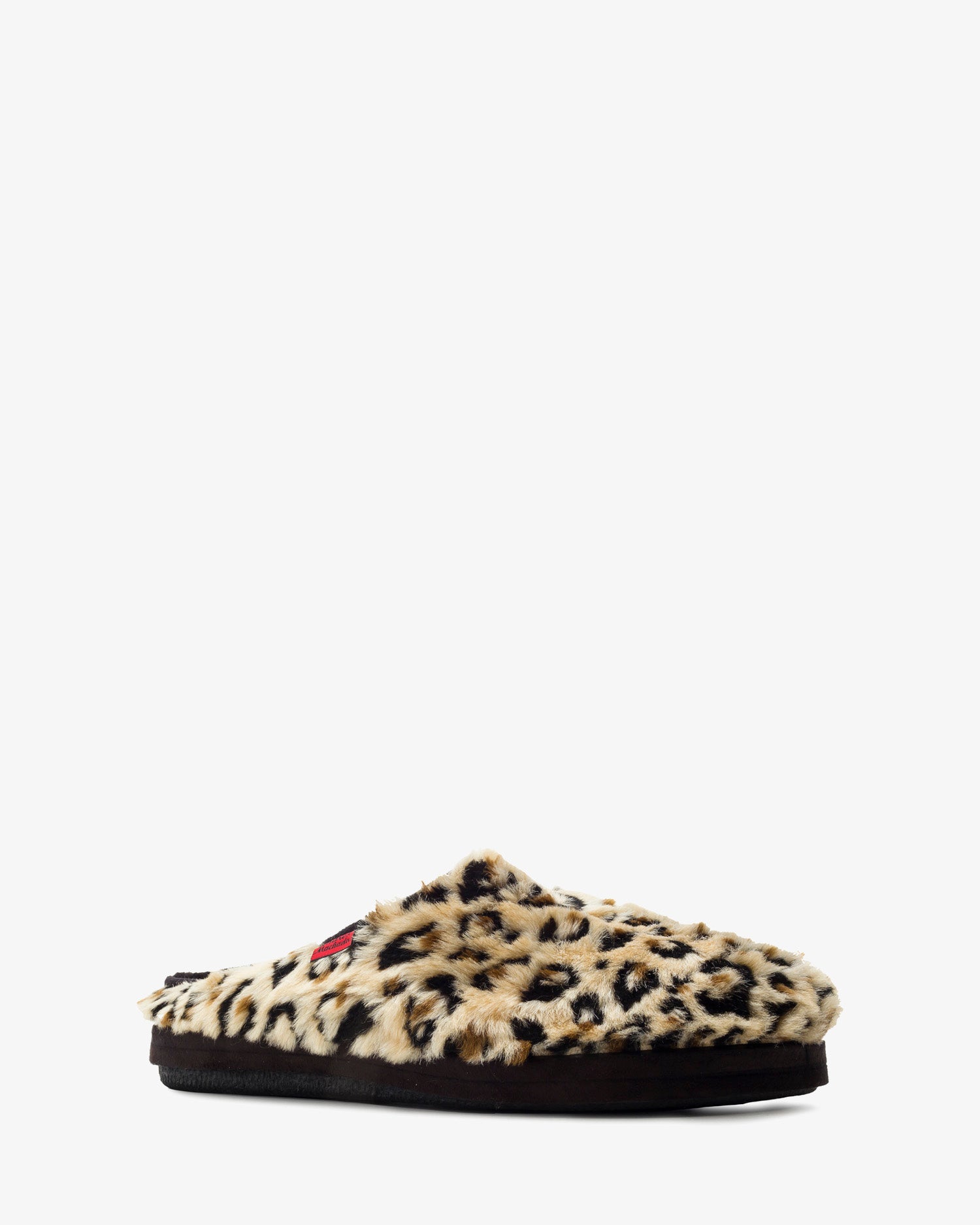 Zapatillas de pelo largo con estampado de leopardo