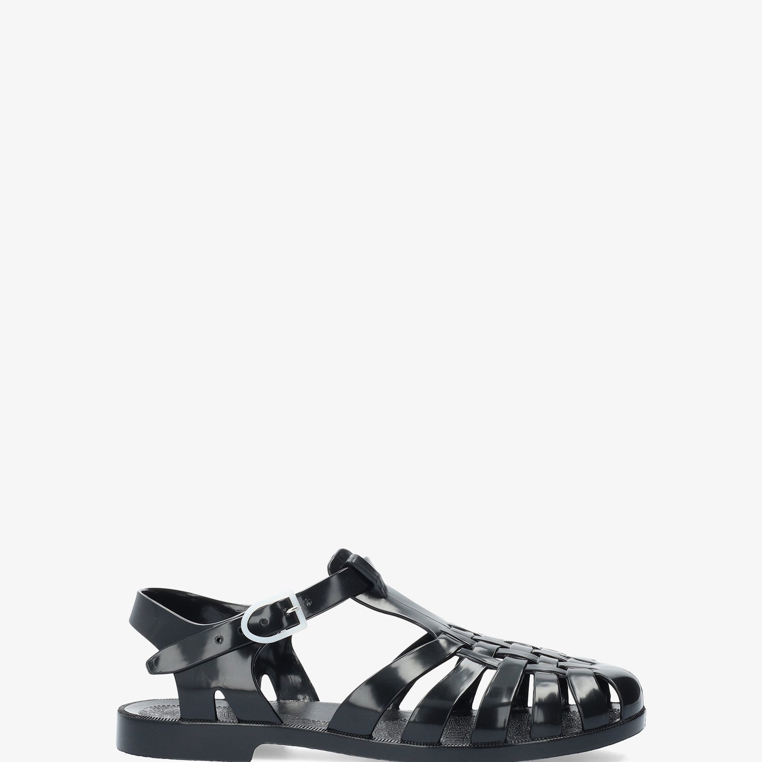 Black plastic water sandals - Main Image