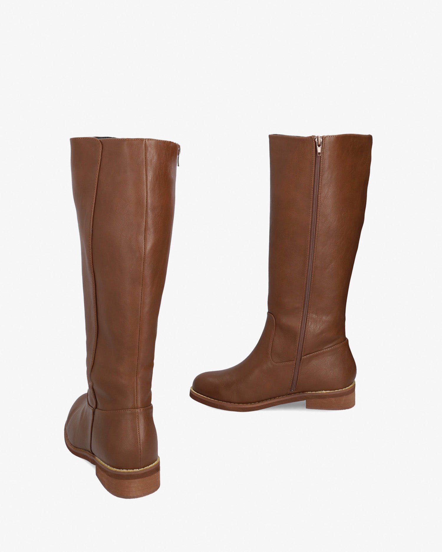 Bota plana en soft marron