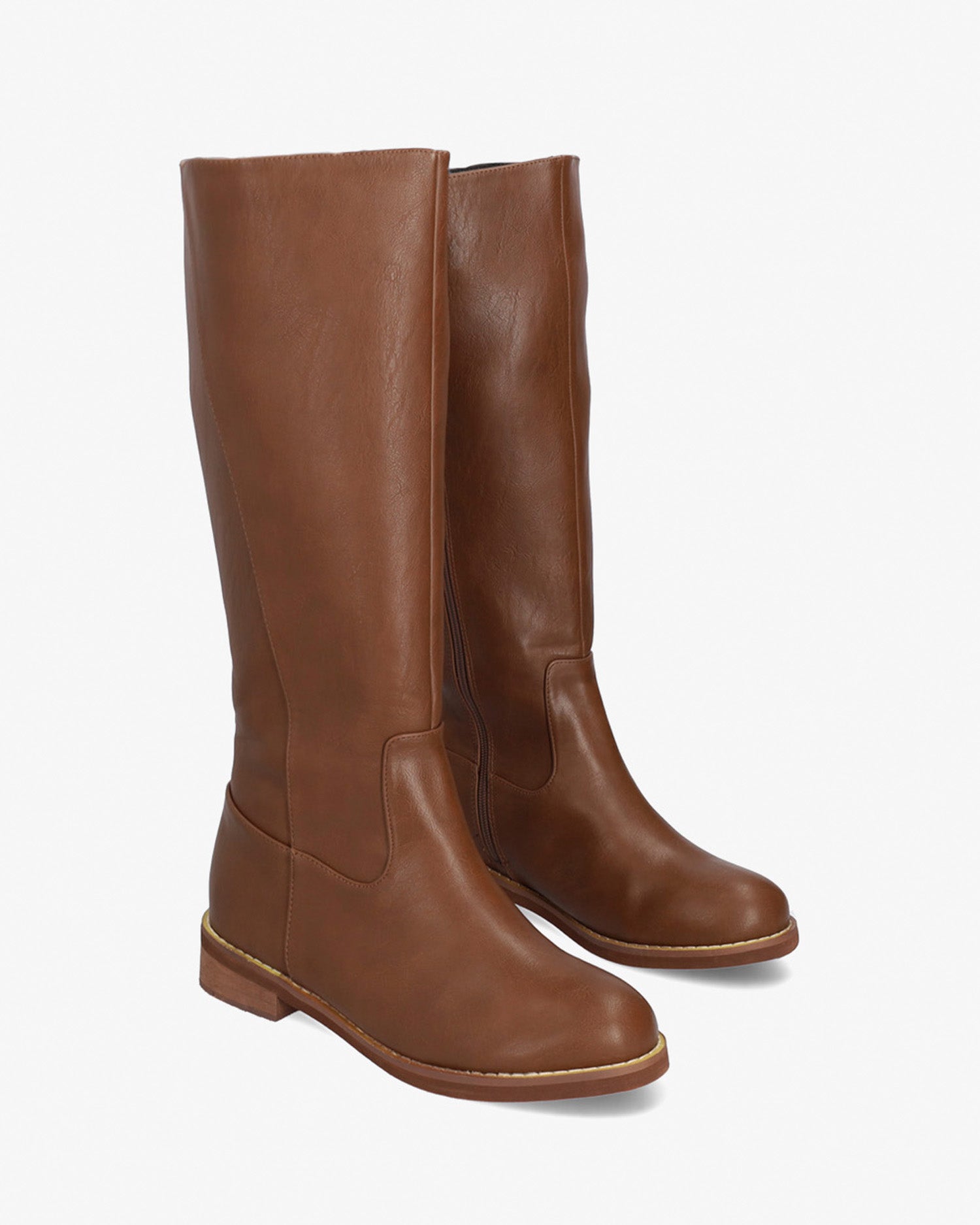 Bota plana en soft marron