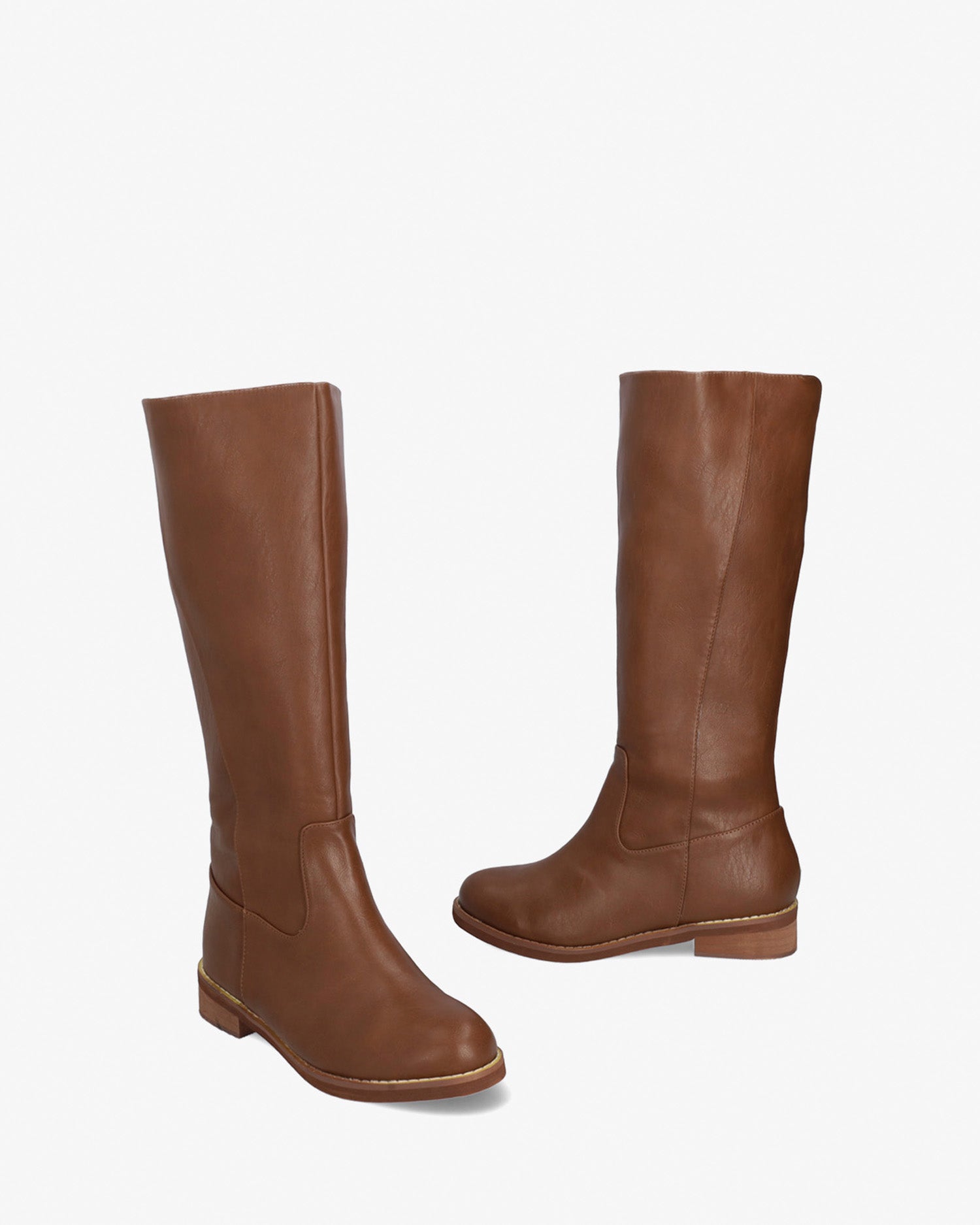 Bota plana en soft marron