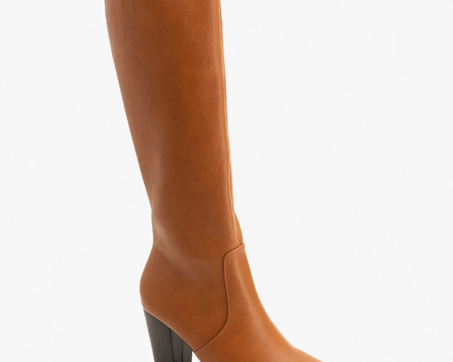 Bota tacón en soft camel
