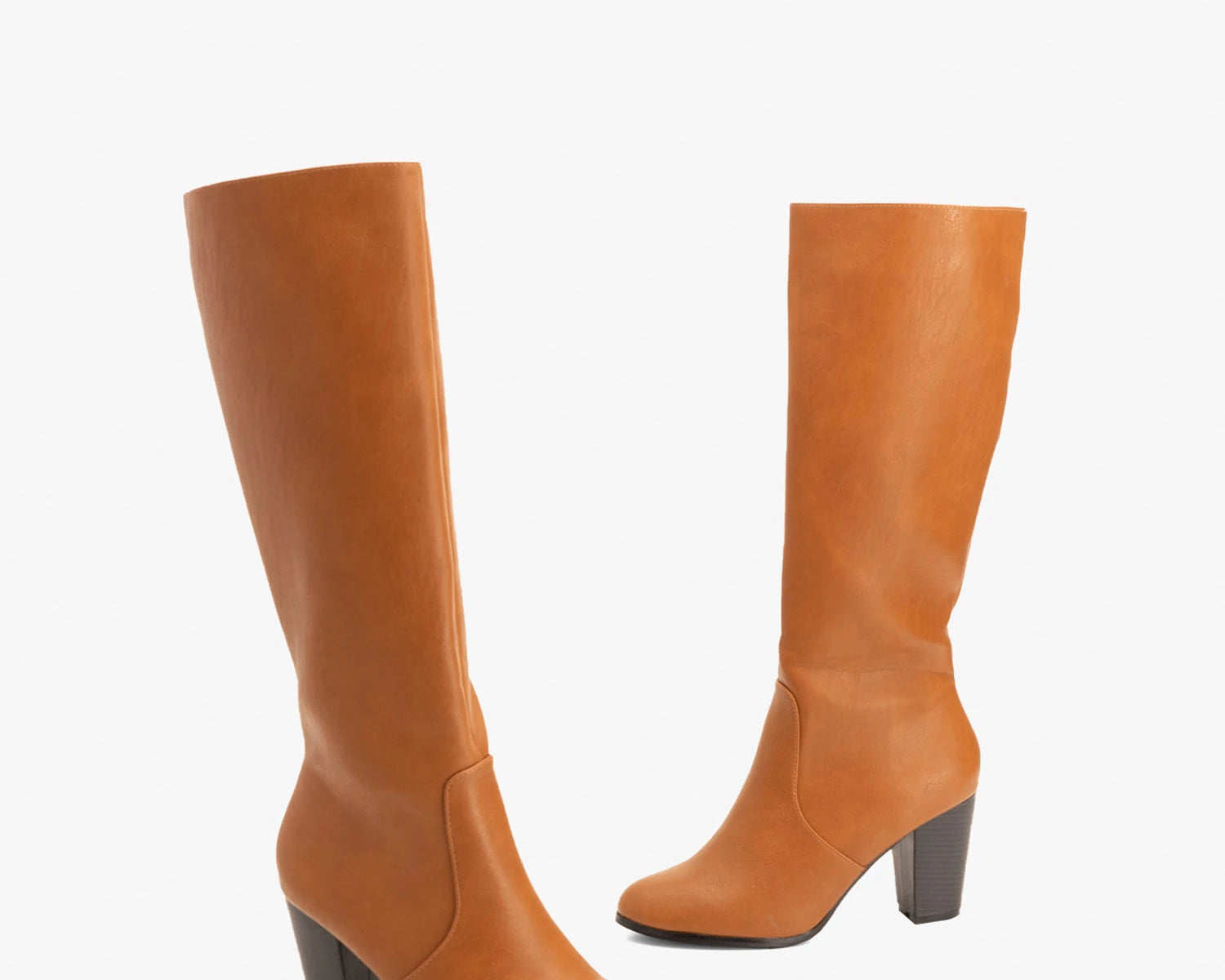 Bota tacón en soft camel