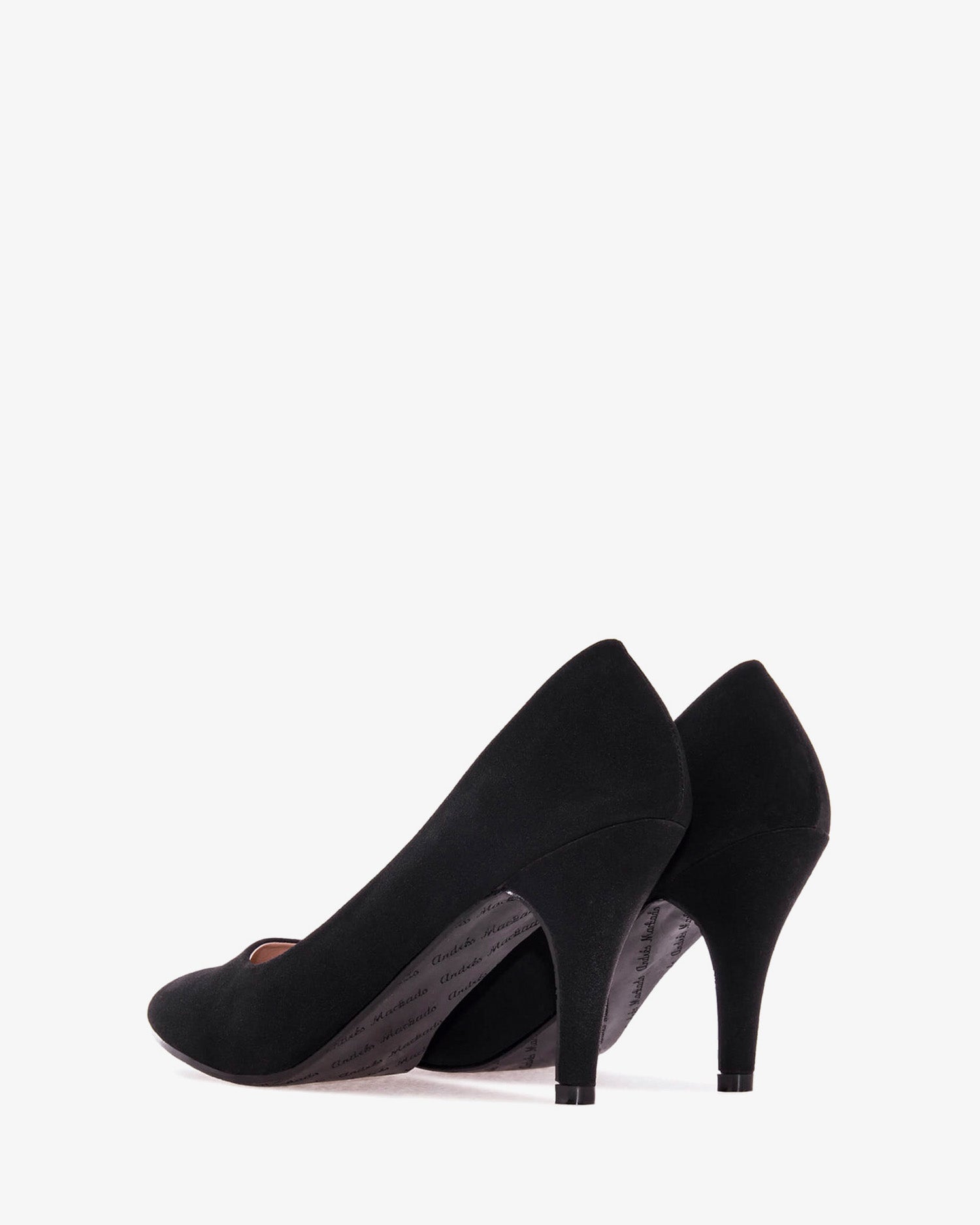 Scarpe décolleté retrò in similnabuk nero