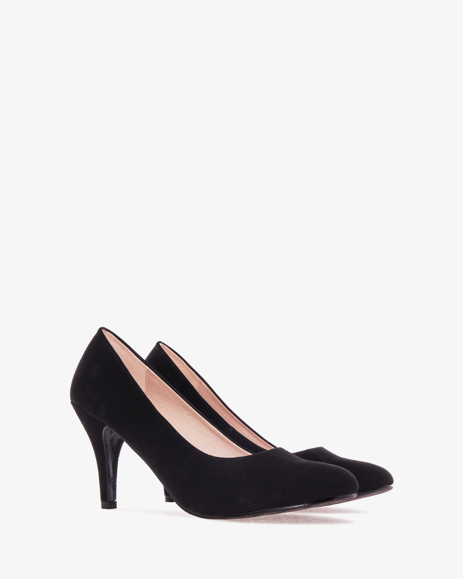 Scarpe décolleté retrò in similnabuk nero