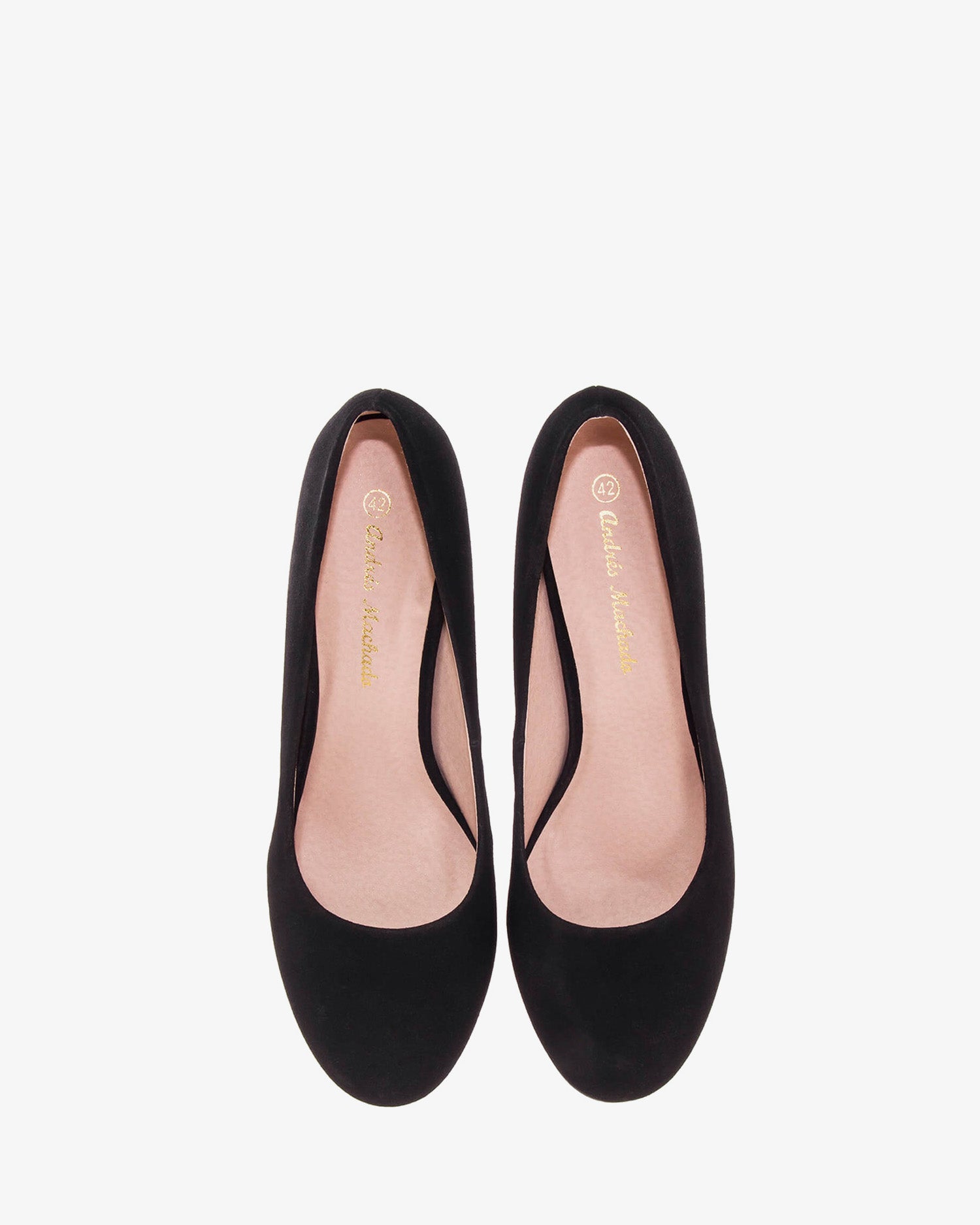 Scarpe décolleté retrò in similnabuk nero