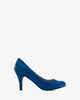 Elegante pumps aus blauem lederimitat