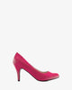 Elegante pumps aus pinkem lederimitat