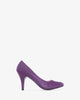 Elegante- violette pumps aus lederimitat.
