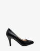 Elegante- schwarze pumps aus lederimitat.