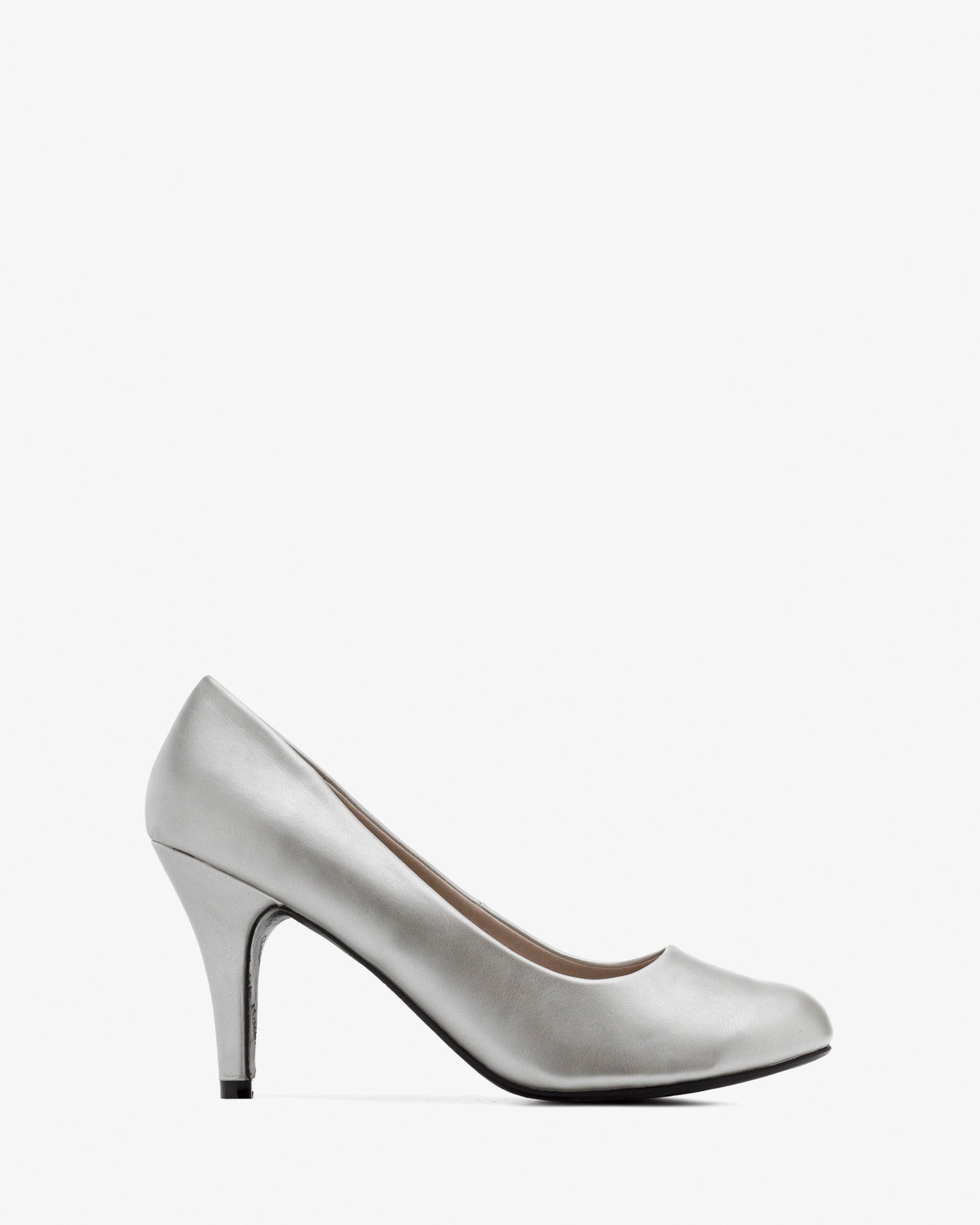 Escarpins classiques aspect cuir argent