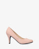 Elegante pumps aus lederimitat in rosé.