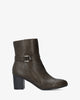 Stiefeletten aus grauem lederimitat