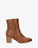 Stiefeletten aus braunem lederimitat