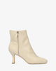Bottine en simili cuir beige