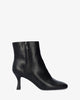 Bottine en simili cuir noir