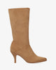 Stiefel aus velourlederimitat in braun
