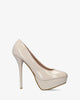 Beige lack high heels. 14 cm absatz