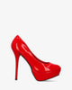 Rote high heels mit 14 cm absatz