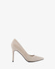 Stilettos in cream faux leather