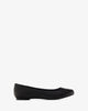 Classic ballerinas in black faux soft-leather