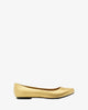 Classic ballerinas in gold faux soft-leather