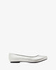 Classic ballerinas in silver faux soft-leather