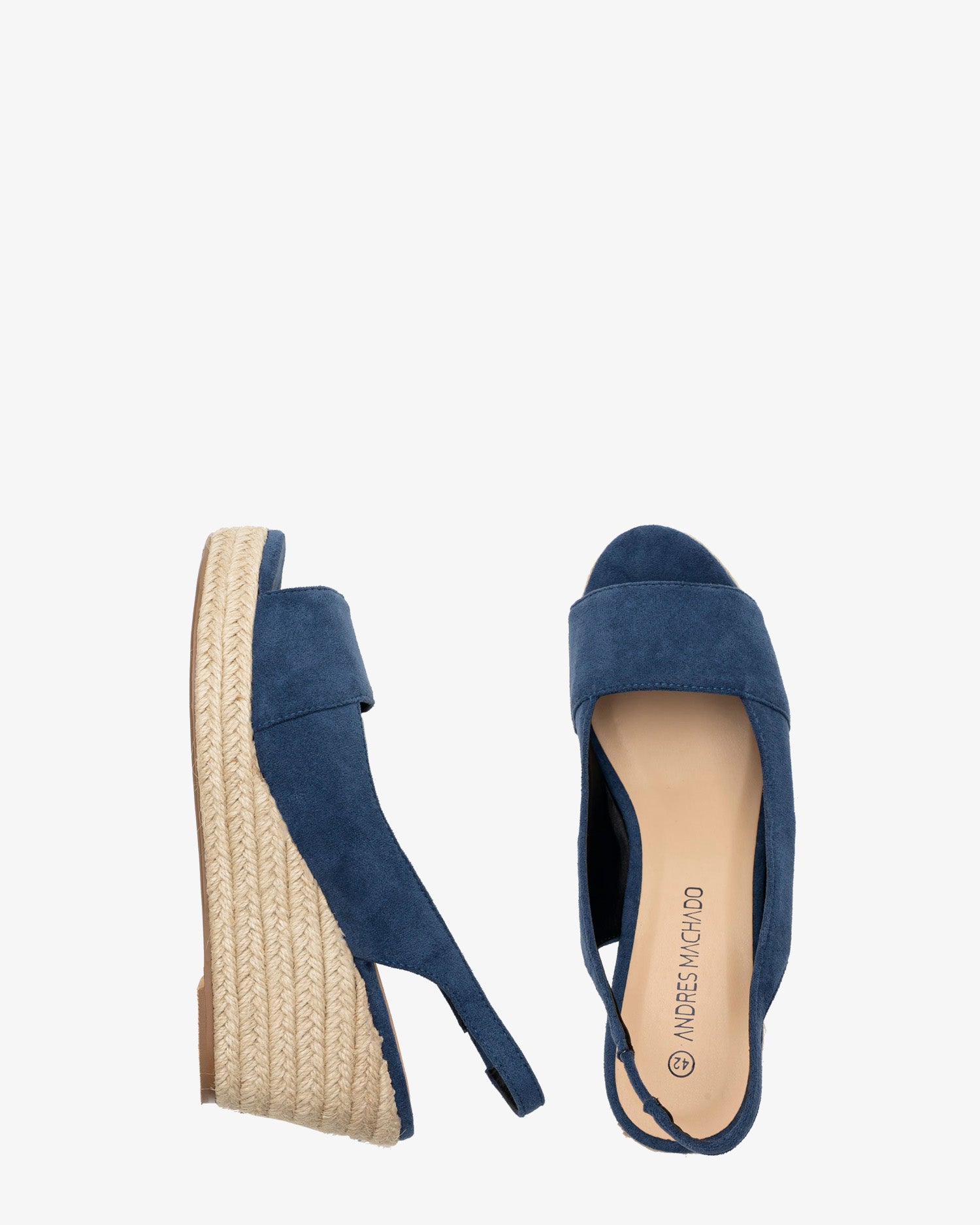 Alpargatas en símil ante marino con cuña de yute