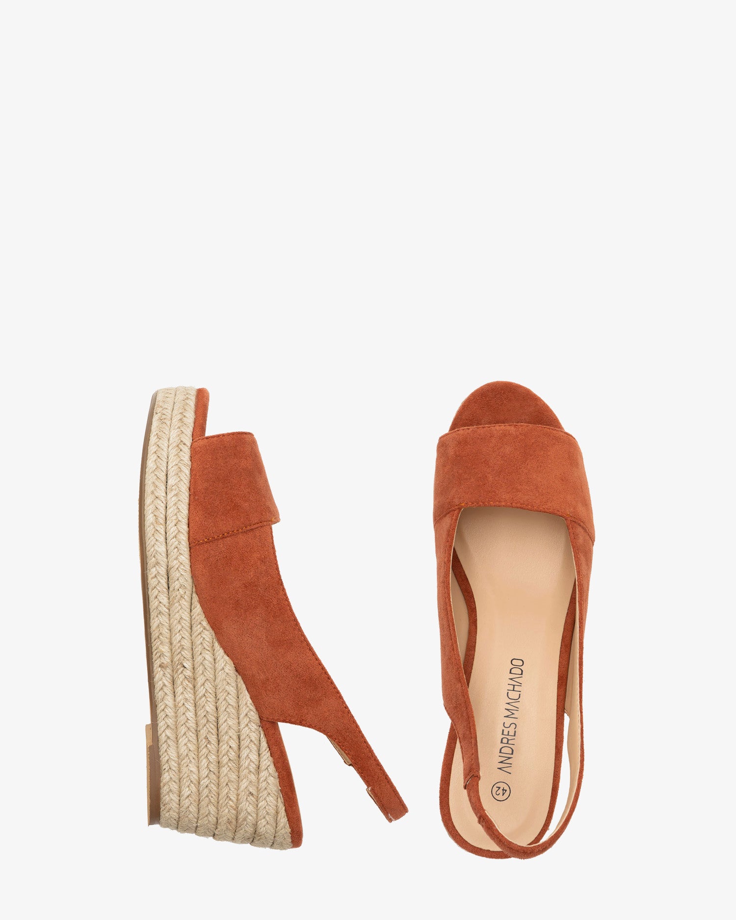 Alpargatas en símil ante teja con cuña de yute