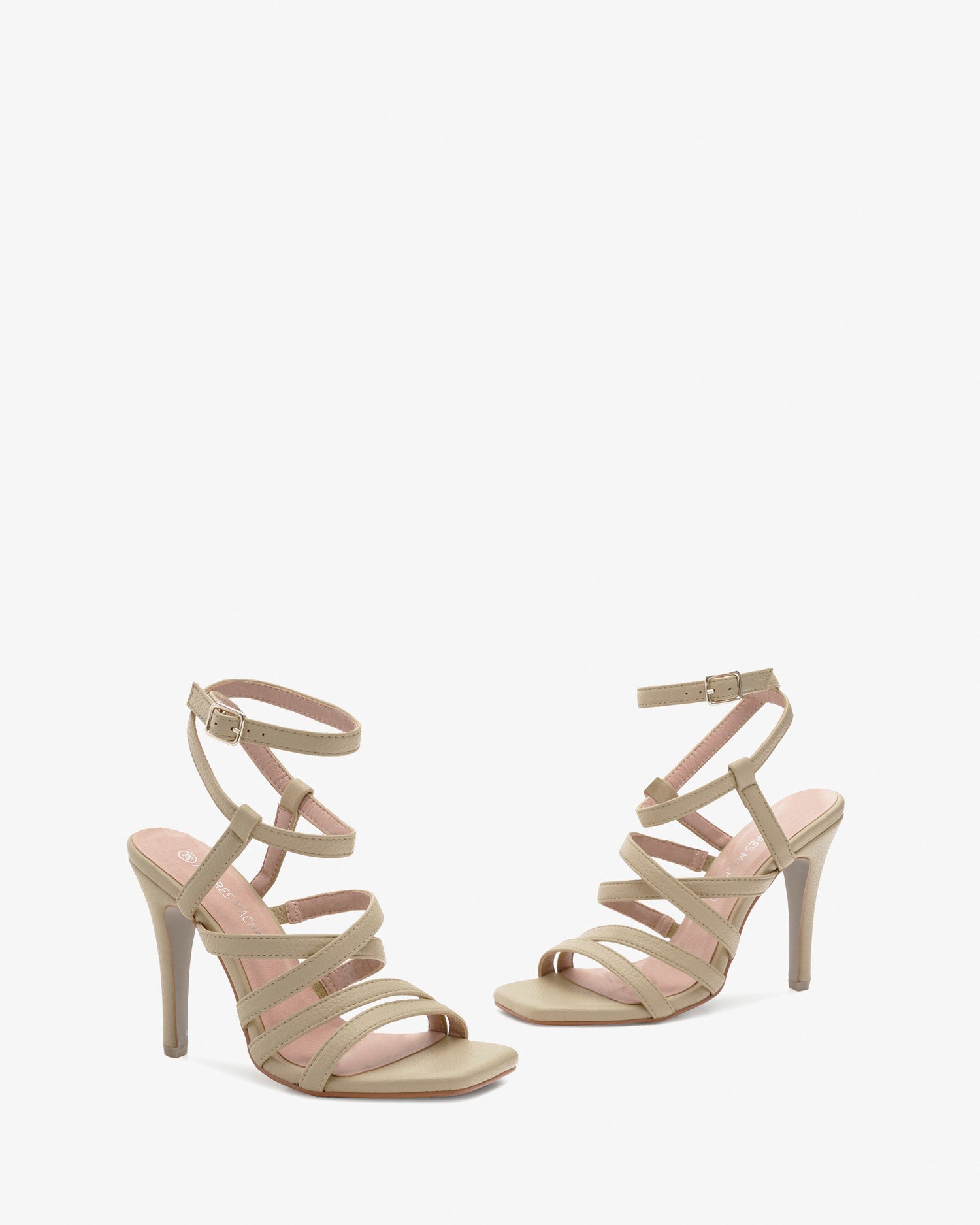 Sandalo con cinturini in beige soft