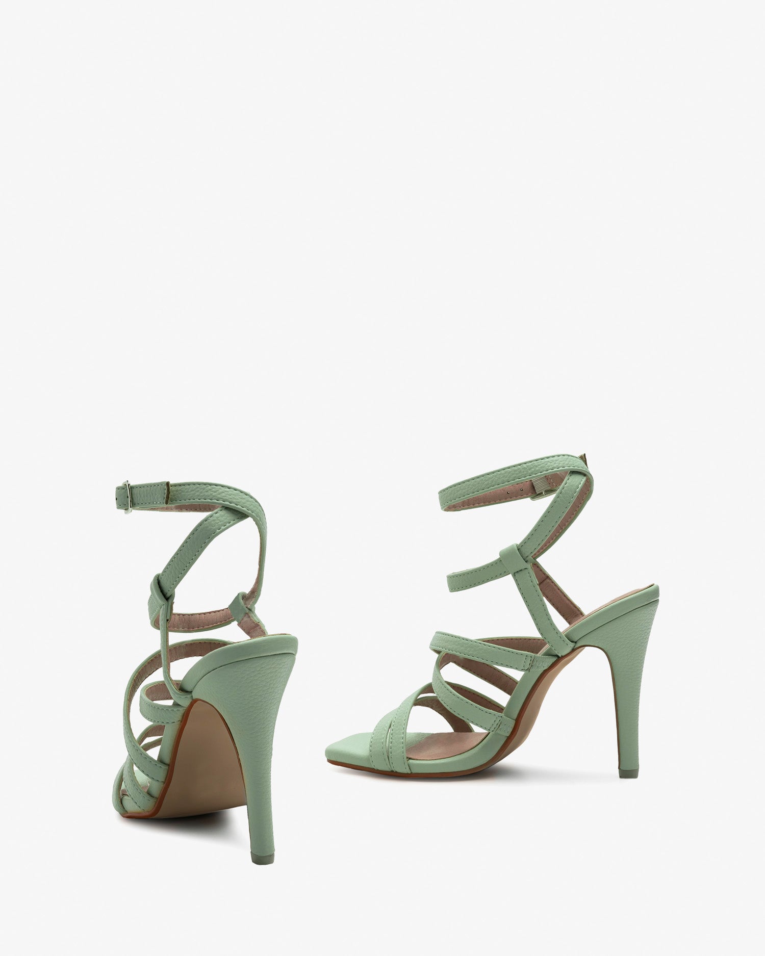 Sandália de tiras em soft menta