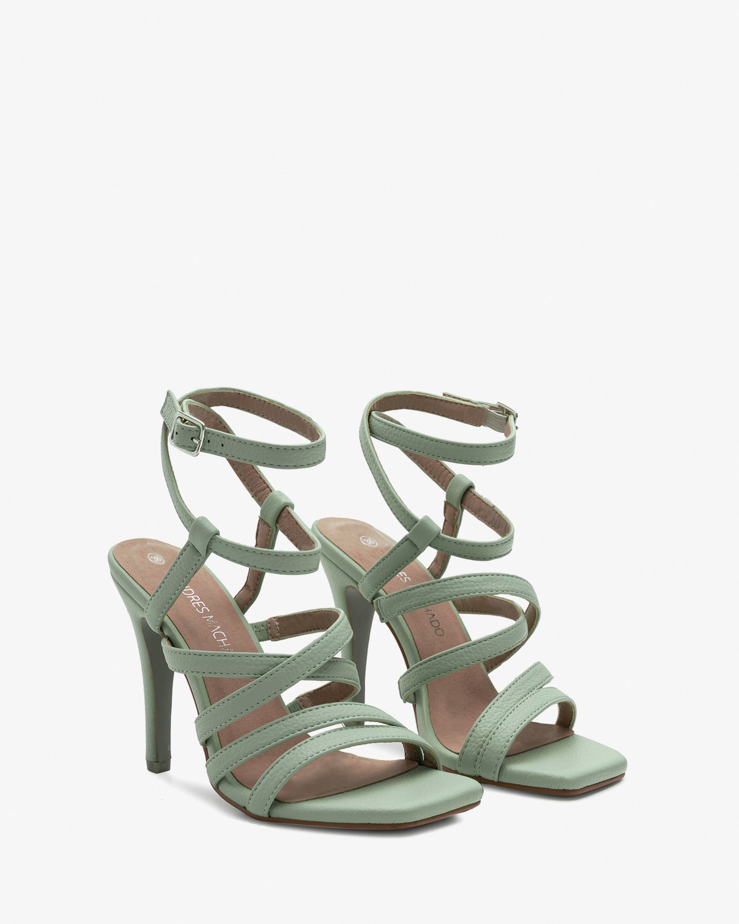Sandália de tiras em soft menta