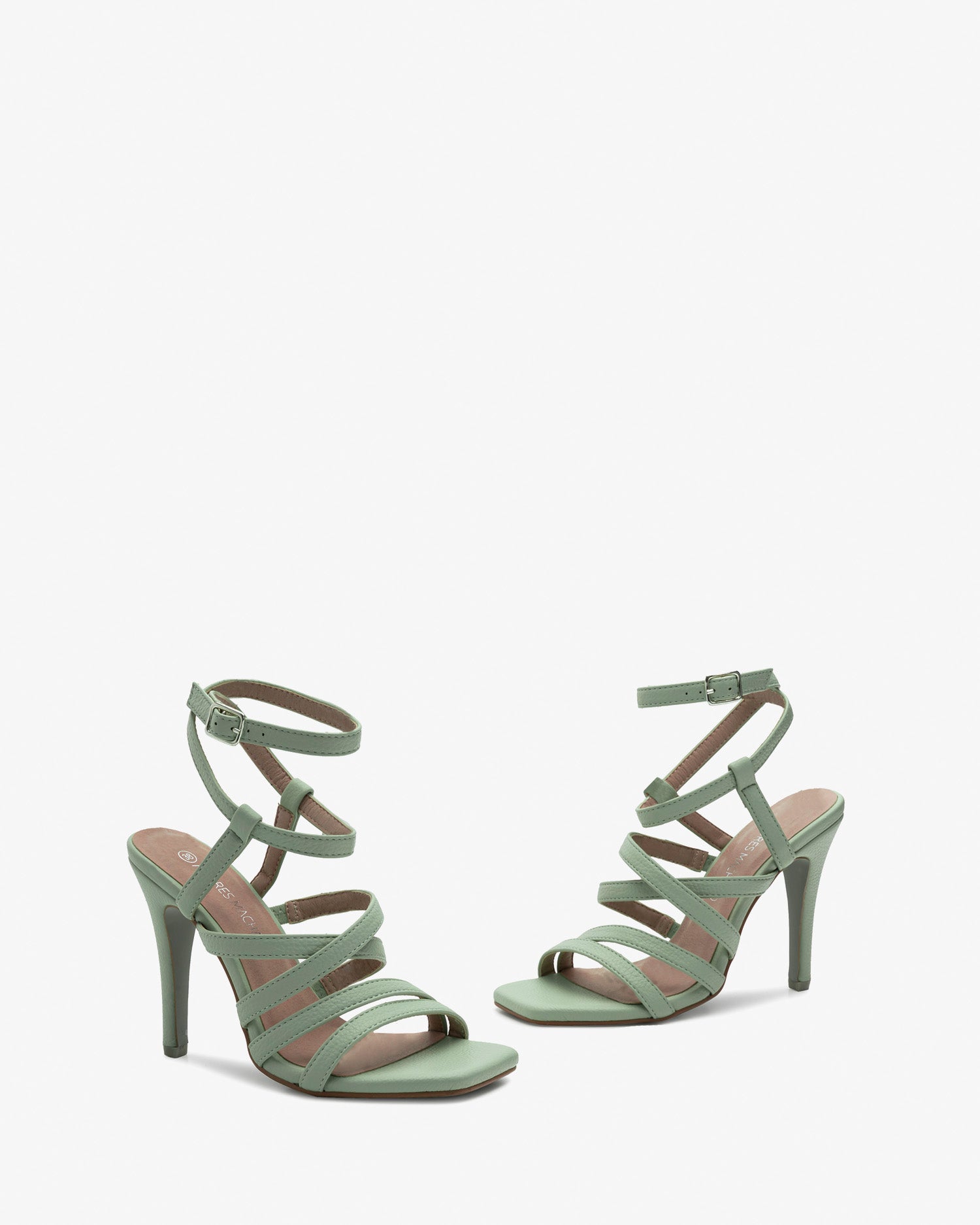 Sandália de tiras em soft menta