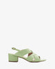 Mint faux leather sandals