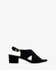 Sandale en suédine noir ajourée