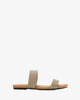 Cream colored flat sandals