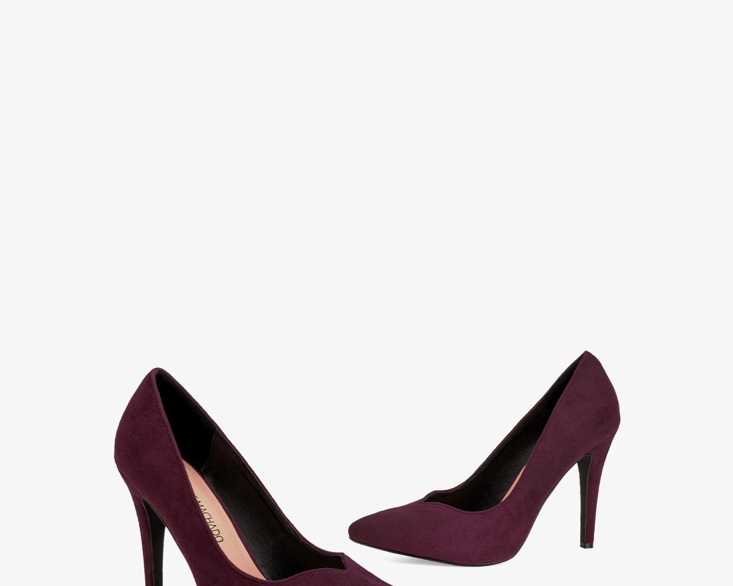 Zapato tacón en ante burdeos