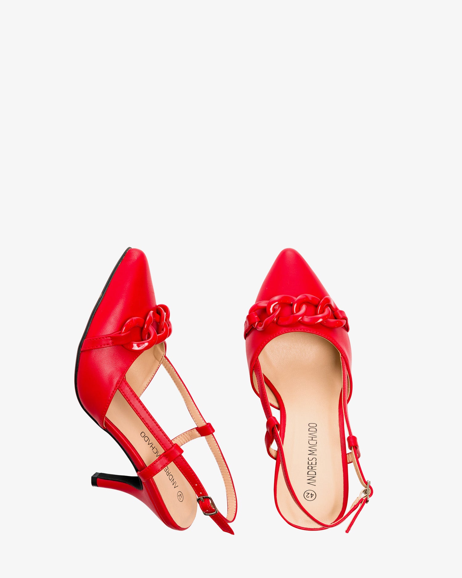 Salón destalonado en soft rojo