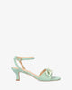 Mint faux leather sandals